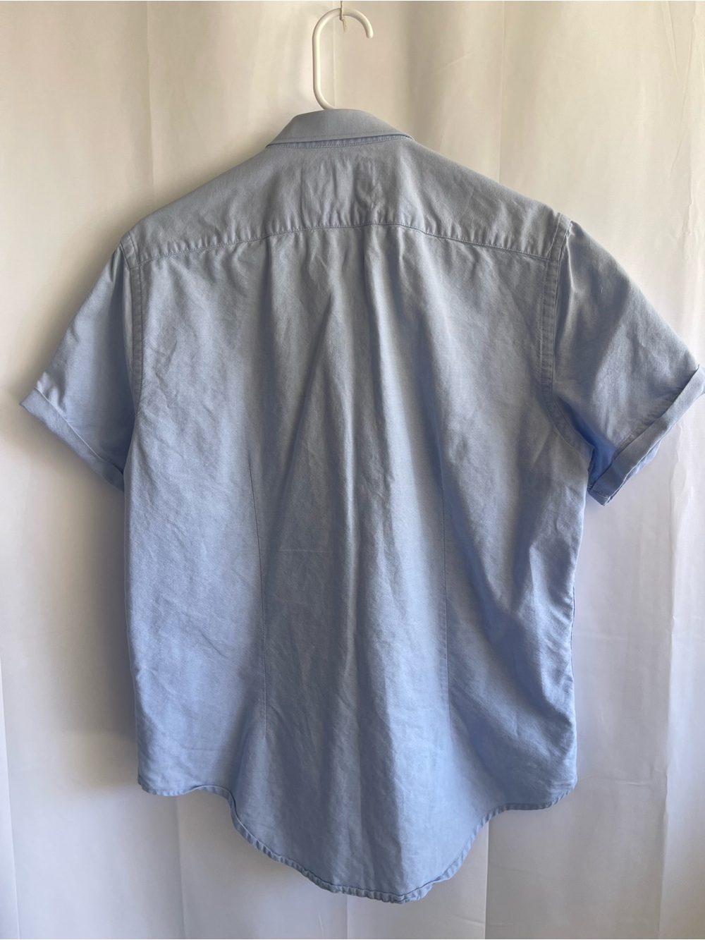 Zara Men's Short-Sleeve Button-Down Shirt in Light Blue - Picture 6 of 6